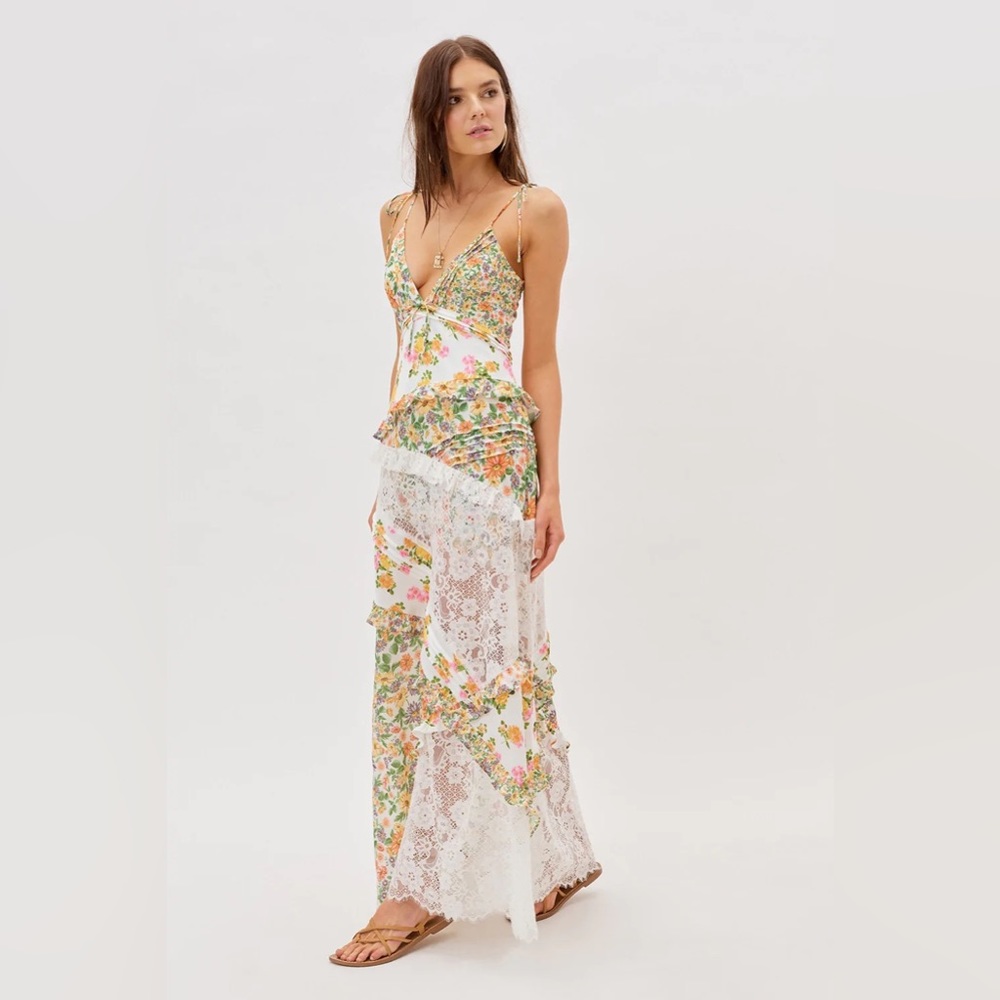 For love and lemon Rosalyn Maxi Dress size small